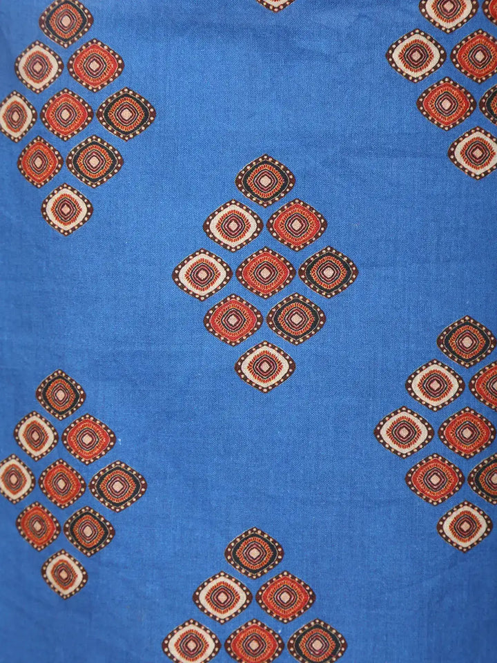 Blue Diamond Designed Cotton Salwar Suit - Diadem