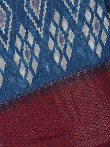 Blue Diamond Designed Fancy Cotton Saree - Diadem