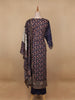 Blue Floral Designed Cotton Salwar Suit - Diadem