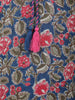 Blue Floral Design Printed Cotton Salwar Suit - Diadem