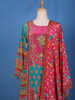 Blue Floral Design Printed Cotton Salwar Suit - Diadem