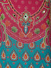 Blue Floral Design Printed Cotton Salwar Suit - Diadem