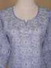 Blue Floral Design Printed Cotton Salwar Suit - Diadem