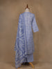 Blue Floral Design Printed Cotton Salwar Suit - Diadem