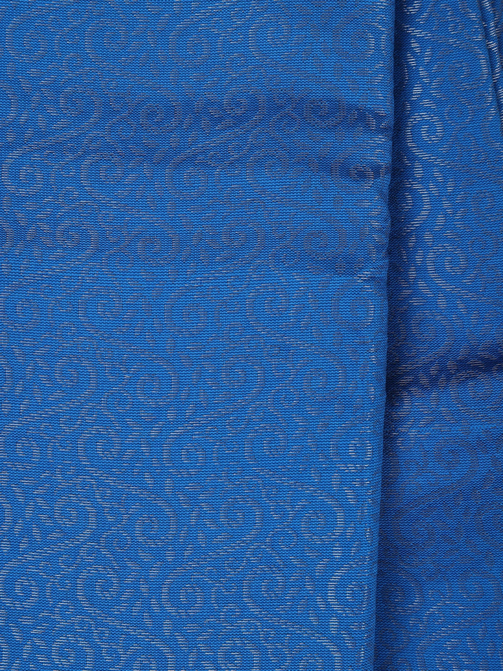 Blue Floral Designed Fancy Art Silk Saree - Diadem