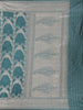 Blue Floral Designed Banarasi Silk Saree