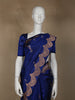 Blue Floral Designed Banarasi Silk Saree - Diadem