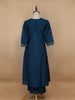 Blue Floral Designed Chiffon Salwar Suit - Diadem