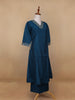 Blue Floral Designed Chiffon Salwar Suit - Diadem