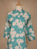 Blue Floral Designed Cotton Kurti - Diadem