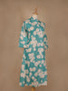 Blue Floral Designed Cotton Kurti - Diadem