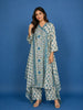 Blue Floral Designed Cotton Salwar Suit