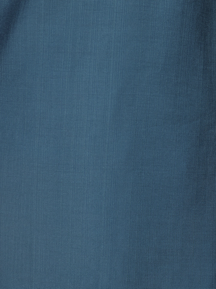 Blue Floral Designed Cotton Salwar Suit - Diadem