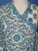 Blue Floral Designed Cotton Salwar Suit - Diadem