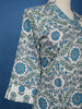 Blue Floral Designed Cotton Salwar Suit - Diadem