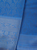 Blue Floral Designed Fancy Art Silk Saree - Diadem