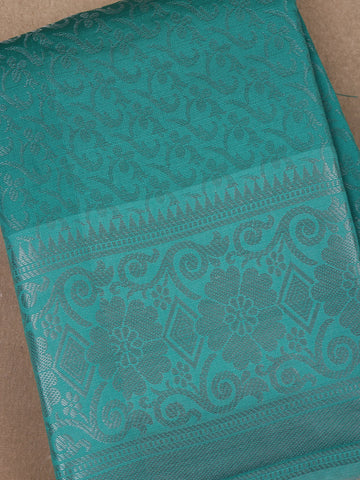 Blue Floral Designed Fancy Art Silk Saree - Diadem