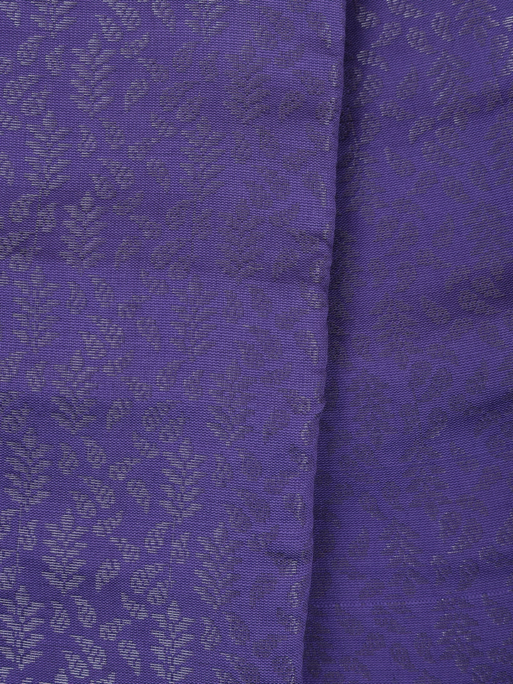 Blue Floral Designed Fancy Art Silk Saree - Diadem