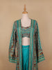 Blue Floral Designed Georgette Palazzo Salwar Suit - Diadem