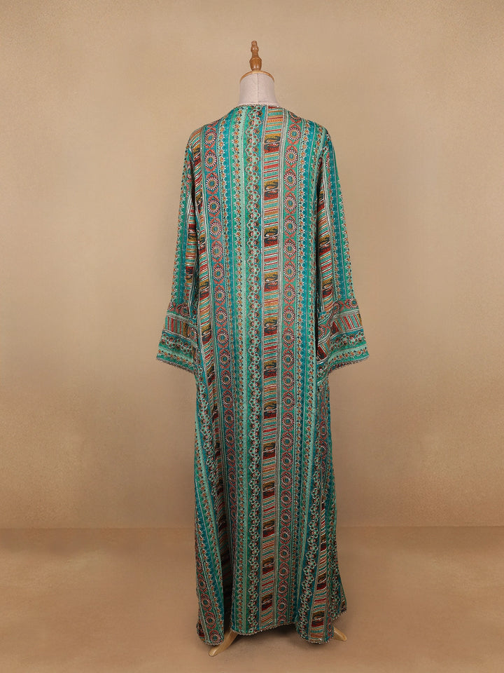 Blue Floral Designed Georgette Palazzo Salwar Suit - Diadem