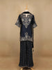 Blue Floral Designed Georgette Palazzo Salwar Suit - Diadem