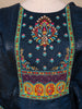 Blue Floral Designed Organza Anarkali Salwar Suit