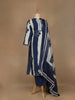 Blue Floral Design Printed Cotton Salwar Suit - Diadem