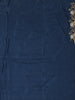 Blue Floral Designed Satin Saree - Diadem