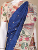 Blue Floral Designed Semi Tussar Saree - Diadem