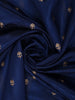 Blue Floral Designed Semi Tussar Saree - Diadem