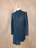 Blue Floral Designed Sherwani Suit for Reception