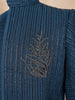 Blue Floral Designed Sherwani Suit for Reception