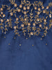 Blue Floral Designed Velvet Co Ord Salwar Suit - Diadem