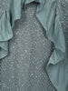 Blue Floral Designs Net Ready To Wear Saree with Designer Blouse - Diadem