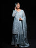 Blue Floral Embroidered Sharara Salwar Suit Online