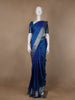 Blue Floral Jacquard woven Silk Saree - Diadem