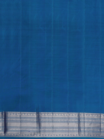 Blue Floral Jacquard woven Silk Saree - Diadem
