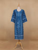 Blue Floral Printed Casual Cotton Kurti - Diadem