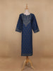 Blue Floral Printed Casual Cotton Kurti - Diadem