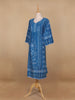 Blue Floral Printed Casual Cotton Kurti - Diadem