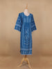 Blue Floral Printed Casual Cotton Kurti - Diadem