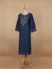 Blue Floral Printed Casual Cotton Kurti - Diadem