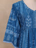 Blue Floral Printed Casual Cotton Kurti - Diadem