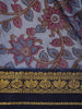 Blue Floral Printed Chiffon Saree