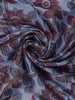 Blue Floral Printed Chiffon Saree