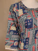 Blue Floral Printed Cotton Salwar Suit - Diadem