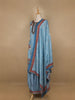Blue Floral Printed Cotton Salwar Suit - Diadem