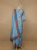 Blue Floral Printed Cotton Salwar Suit - Diadem
