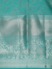 Blue Floral Woven Pure Kanchipuram Silk Saree - Diadem