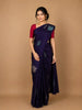 Blue Floral Woven Pure Kanchipuram Silk Saree